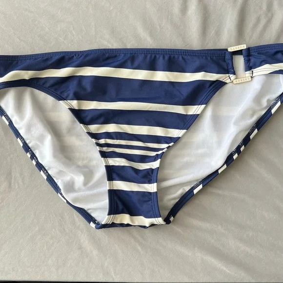 Lauren by Ralph Lauren Striped Bikini Bottom XL Navy and White - Picture 1 of 12